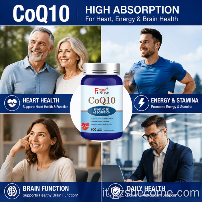Integratore Shecome COQ10 di alta qualità per la salute del cuore